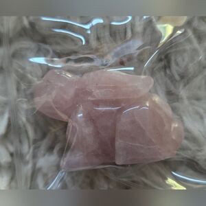 Rose Quartz Rabbit Figurine